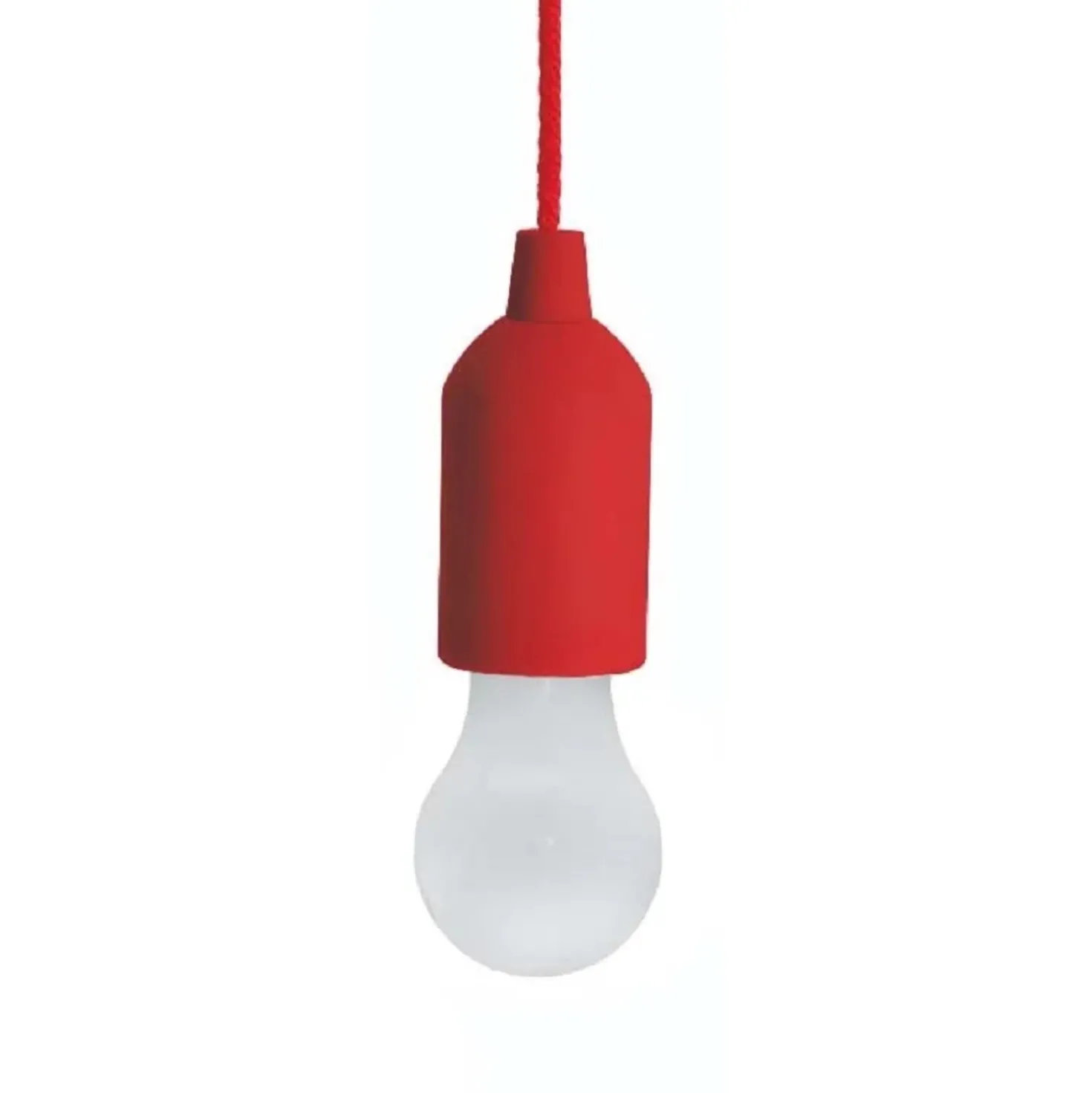 Lampadina LED appendibile Pull light a batterie rosso