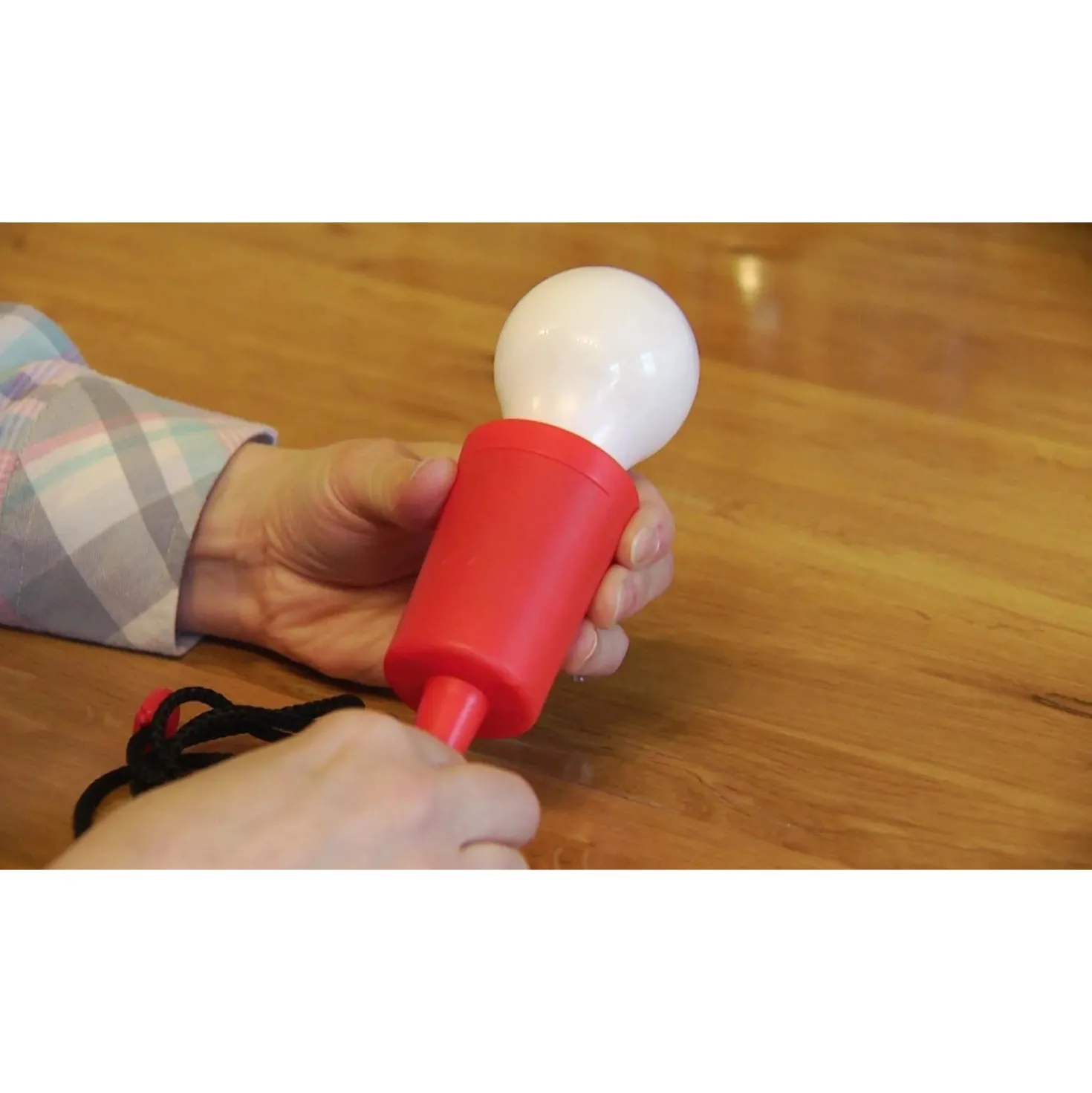 Lampadina LED appendibile Pull light a batterie verde