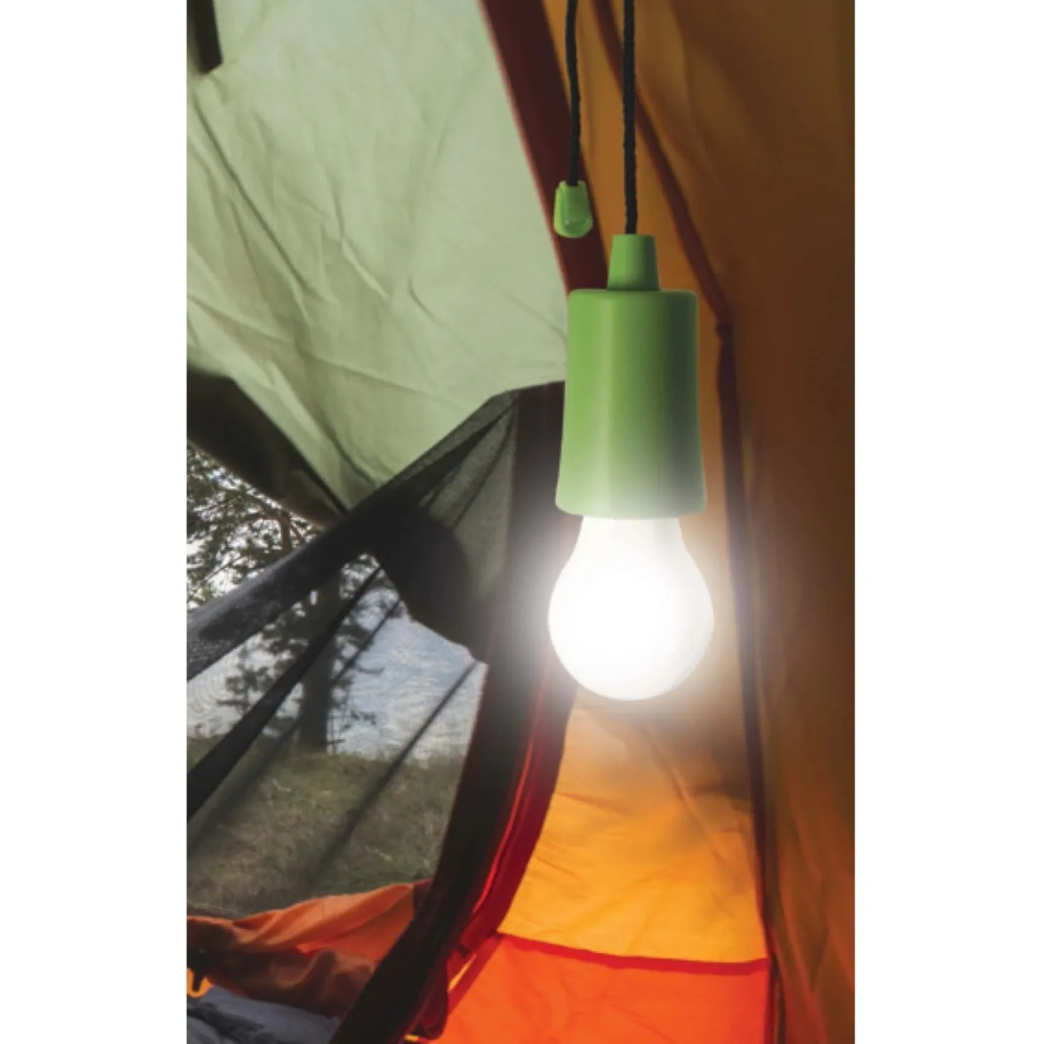 Lampadina LED appendibile Pull light a batterie blu