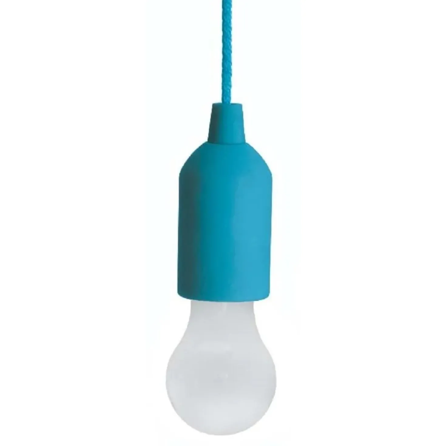 Lampadina LED appendibile Pull light a batterie blu