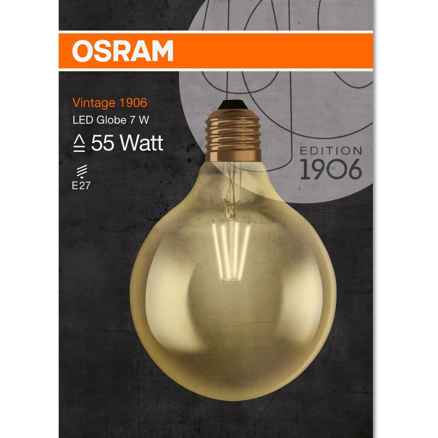 Lampadina LED E27 a globo Osram Vintage 720 lm bianco caldo