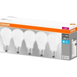Lampadina LED E27 a goccia smerigliata Osram 806 lm bianco neutro 5 pz