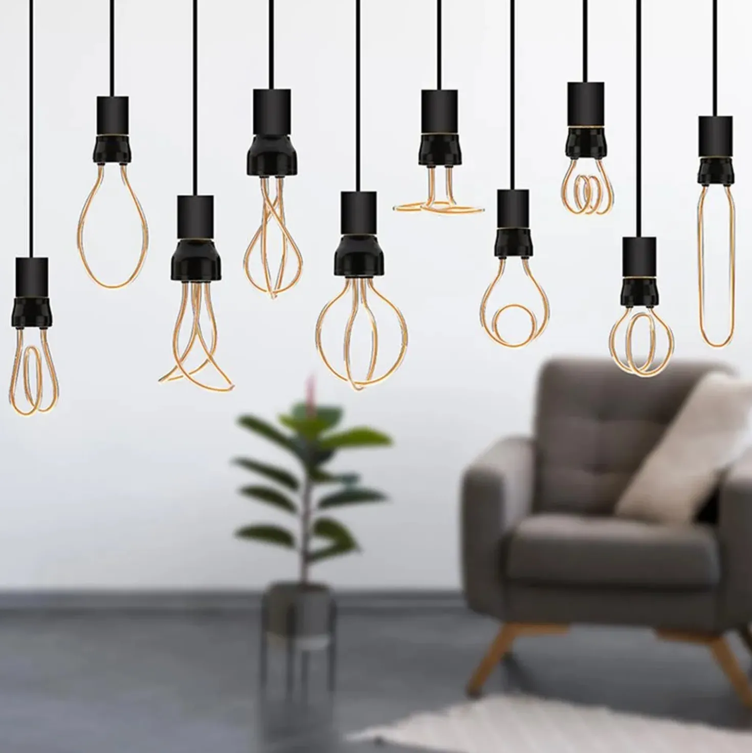 Lampadina LED E27 decorativa Artist doppio irregolare 480 lm bianco caldo
