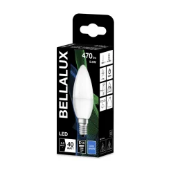 Lampadina LED E14 forma a candela Bellalux 470 lm bianco naturale