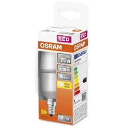 Lampadina LED E14 Tubolare Stick Osram 1050lm bianco caldo