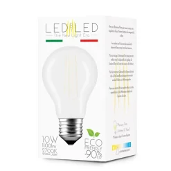 Lampadina LED filamento goccia frost E27 10W 1200 lumens