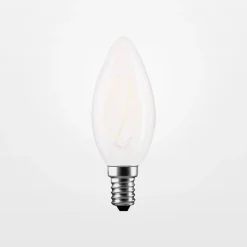 Lampadina LED filamento oliva frost E14 4W 480 lumens