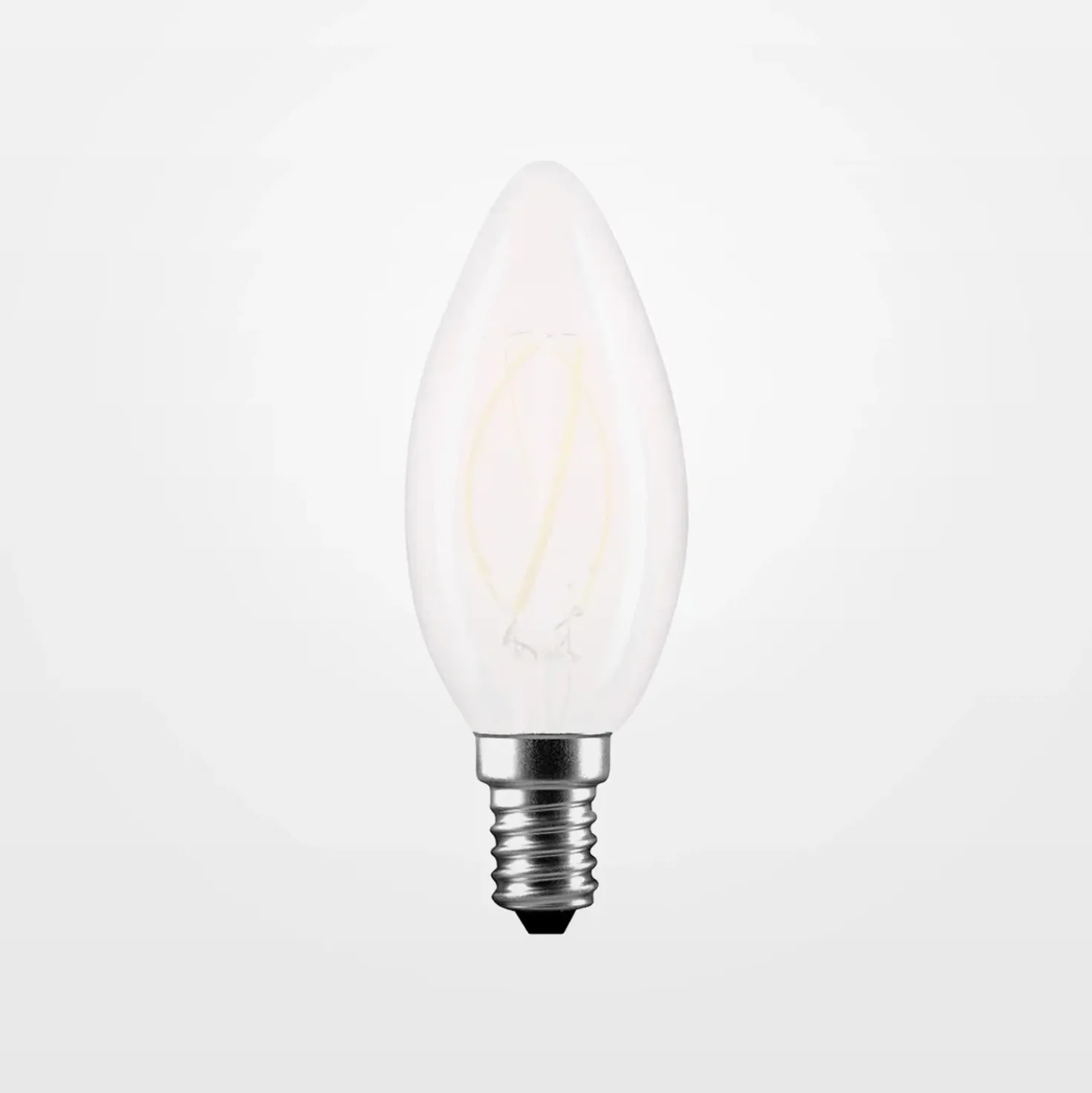 Lampadina LED filamento oliva frost E14 4W 480 lumens