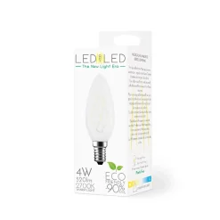 Lampadina LED filamento Tortiglione Ledbyled E14 4W 520 lumens