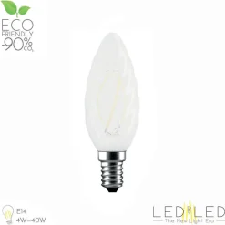 Lampadina LED filamento Tortiglione Ledbyled E14 4W 520 lumens