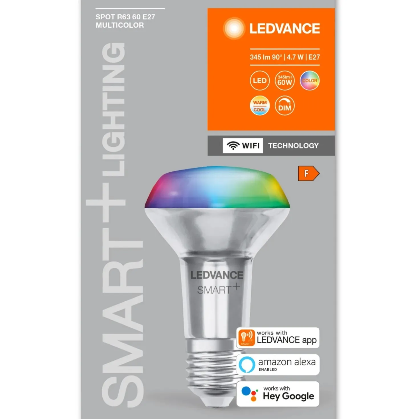 Lampadina LED Ledvance Smart Home+Wifi E27 4,7 W 345 lm 2700-6500 K RGBW