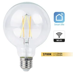 Lampadina led Smart Wi-Fi Mini Globo E27 8W 2700K 1055lm