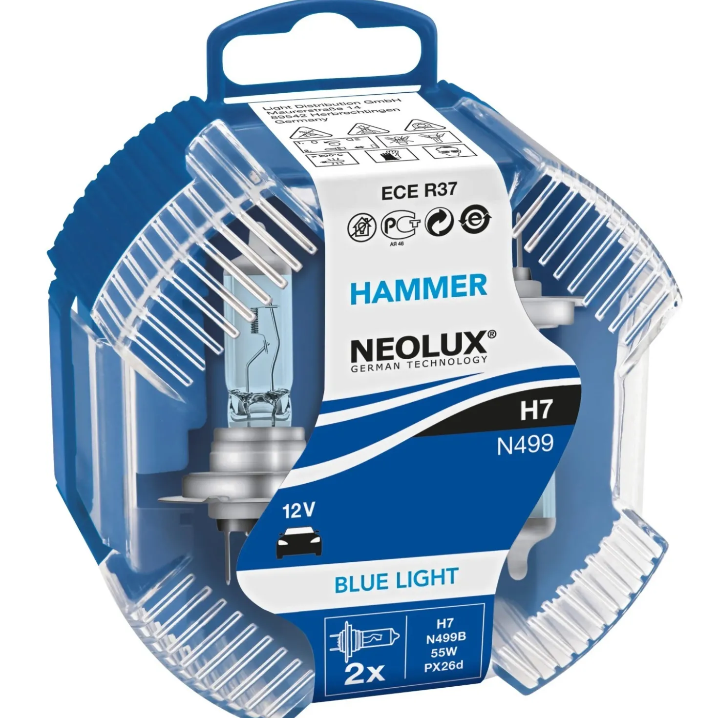 Lampadina per auto NEOLUX Blue Light H7 12 V