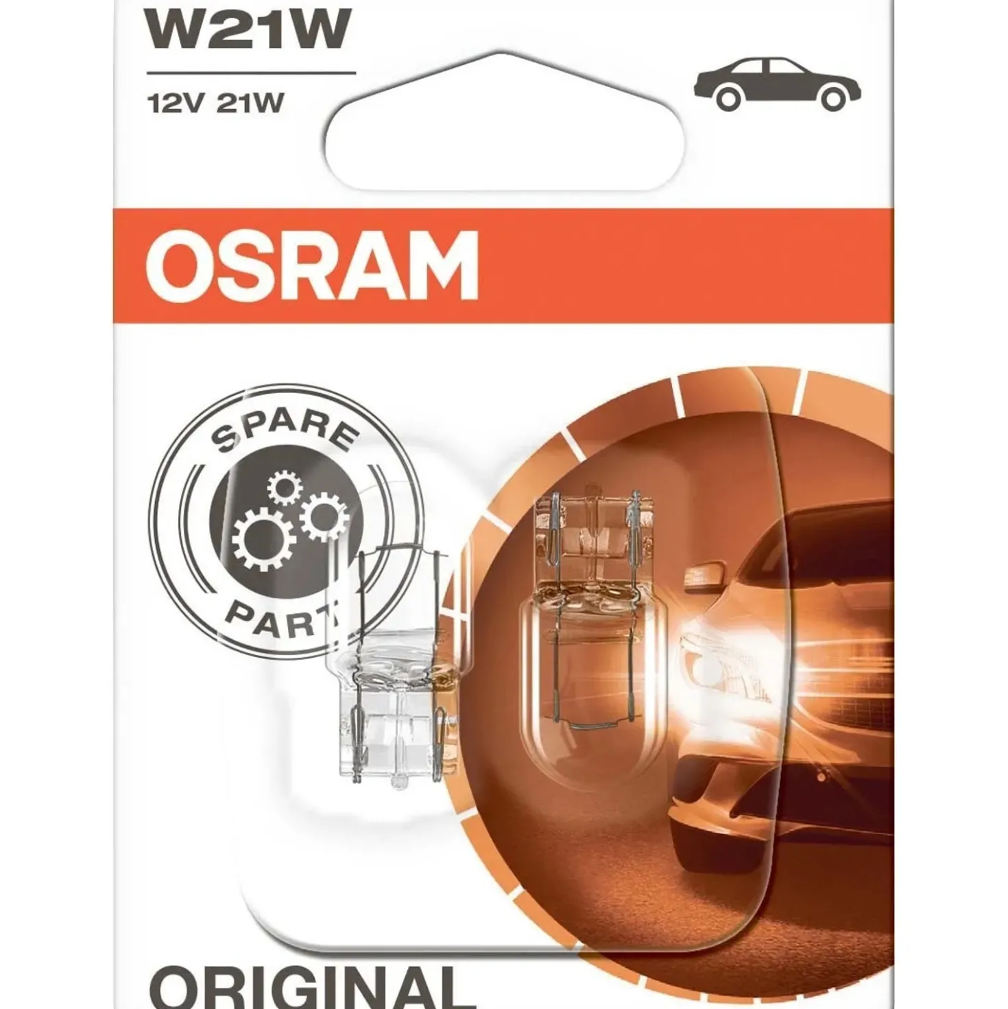 Lampadina per auto Osram con bulbo schiacciato W21W 12 V