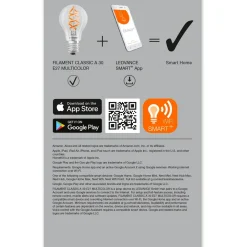 Lampdina LED Ledvance Smart Home+ Wifi filamento Classic E27 4,5 W 300 lm 2