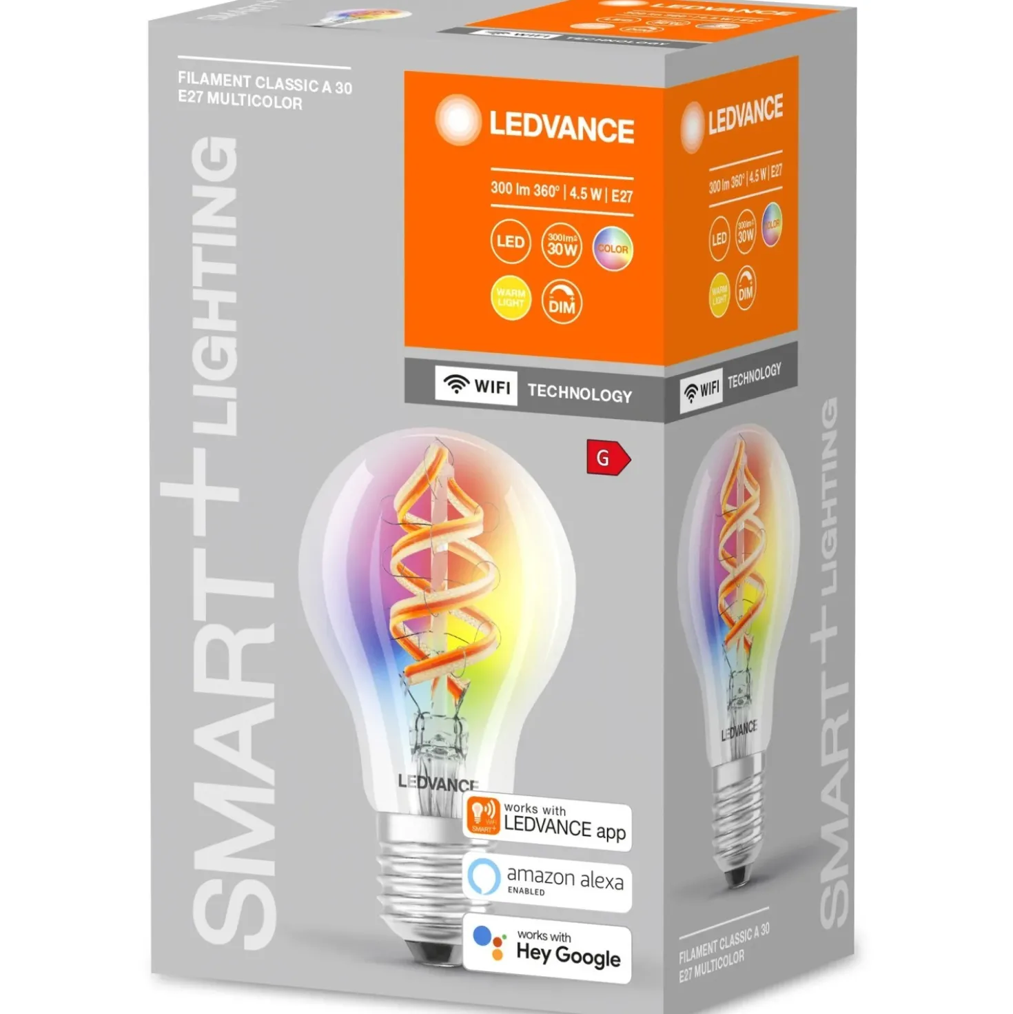 Lampdina LED Ledvance Smart Home+ Wifi filamento Classic E27 4,5 W 300 lm 2