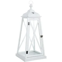 Lanterna da esterno piramidale bianca Cross cuore 68x30x30 cm