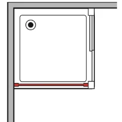 Lato fisso per doccia Platz 75 cm H 190 cm bianco e trasparente