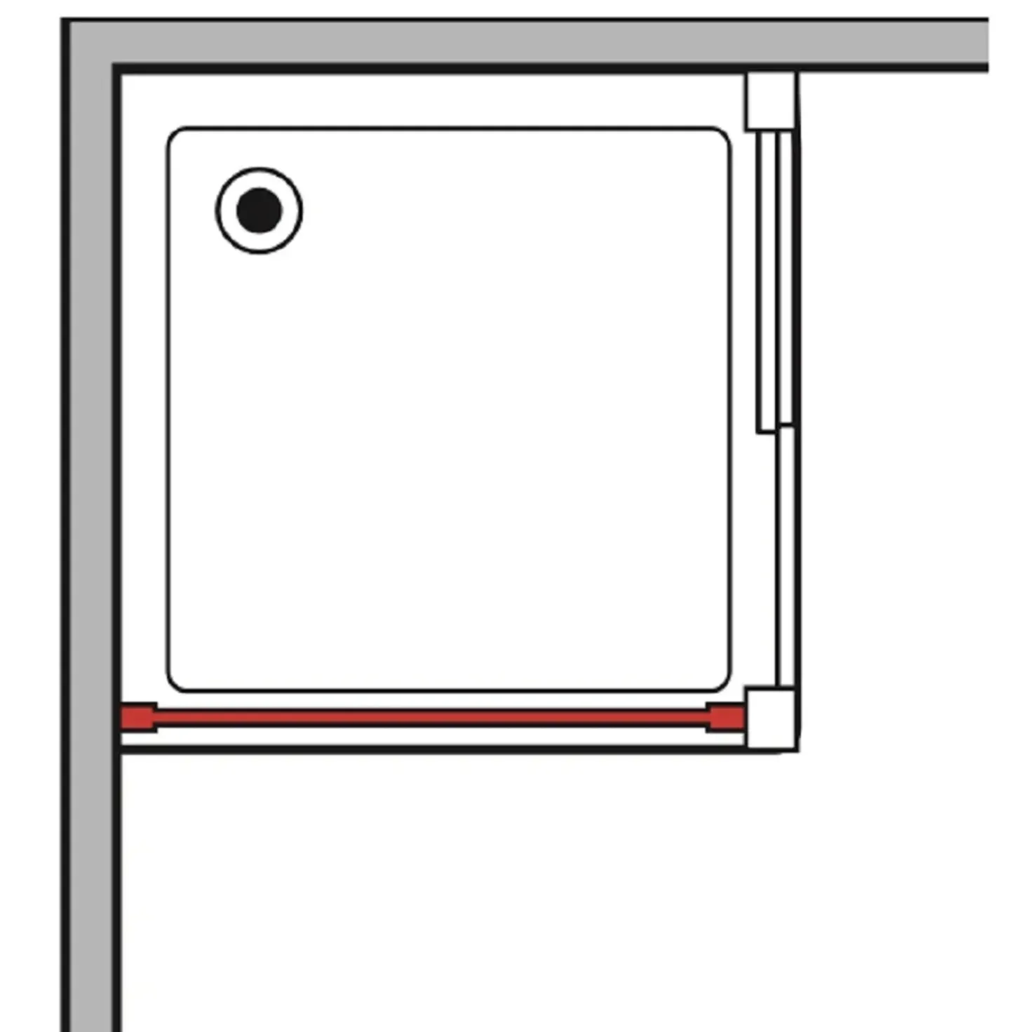 Lato fisso per doccia Platz 75 cm H 190 cm bianco e trasparente