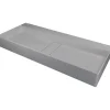 Lavabo appoggio rett Placetas Idrostile copripiletta 400x120 mm Grig met