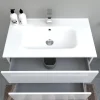 Lavabo bianco in ceramica 80 cm