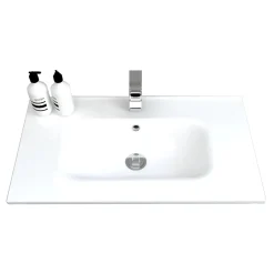 Lavabo bianco in ceramica 80 cm