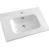 Lavabo bianco in ceramica 75 cm
