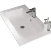Lavabo bianco in mineralmarmo 75 cm