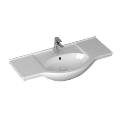 Lavabo consolle integrale ceramica 105 cm bianco