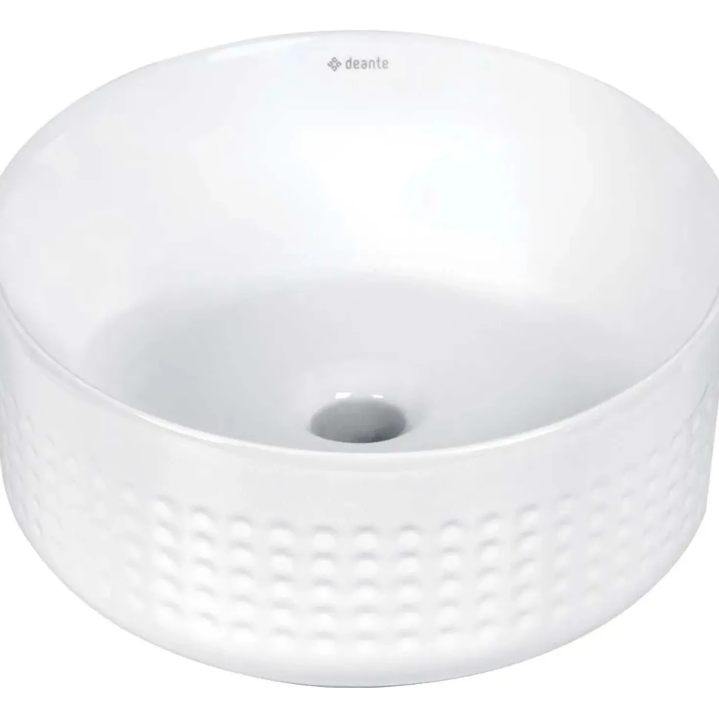 Lavabo da appoggio asimmetrico granito Iguará Idrostile bianco