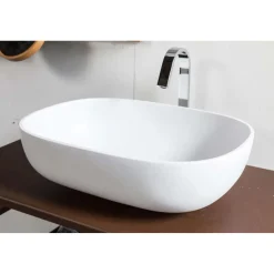 Lavabo da appoggio bianco in resina Snob 55 x 40,5 cm h 16 cm