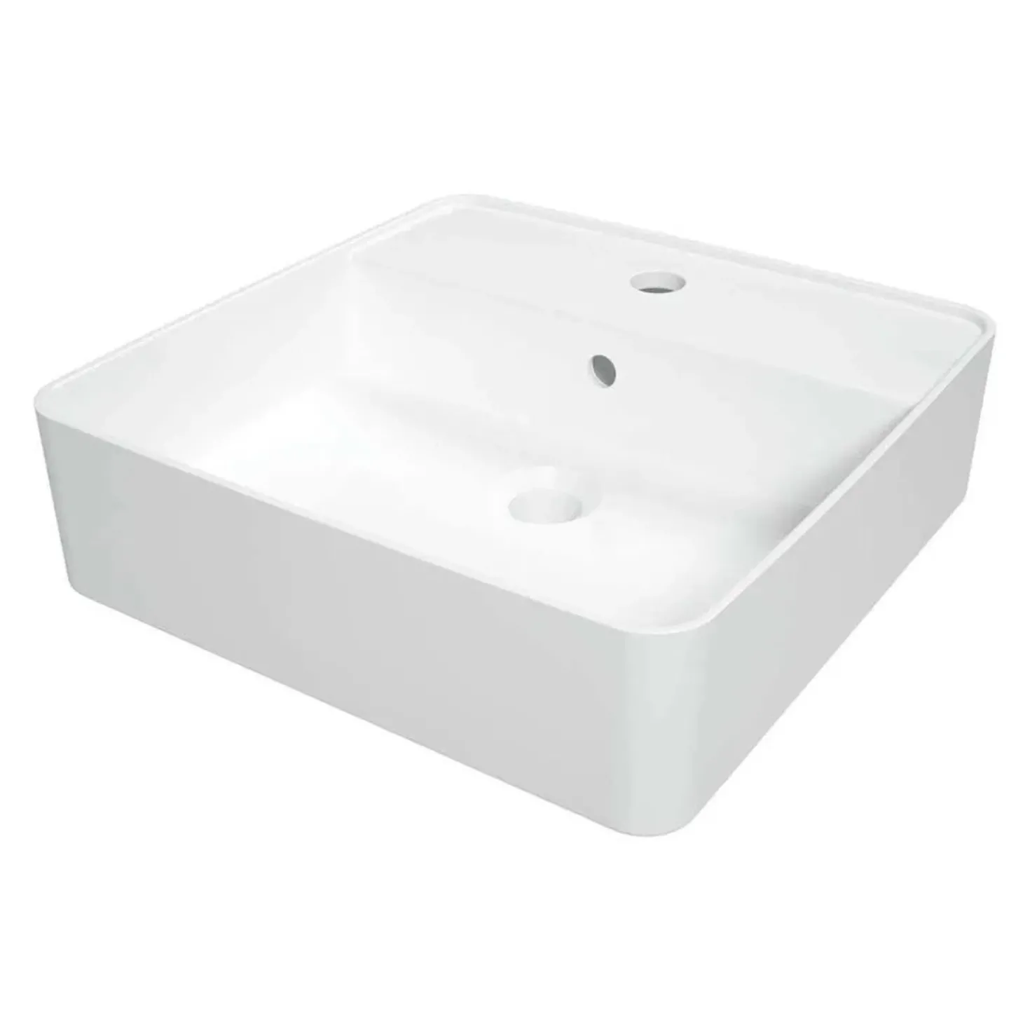 Lavabo da appoggio ceramica Artemisa Idrostile 420x120 mm bianco