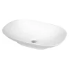 Lavabo da appoggio ceramica Rodas Idrostile foro rubinetto 60x40 cm bianco