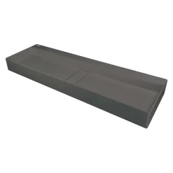 Lavabo da appoggio ceramica Placetas Idrostile 400x150 mm antracite met