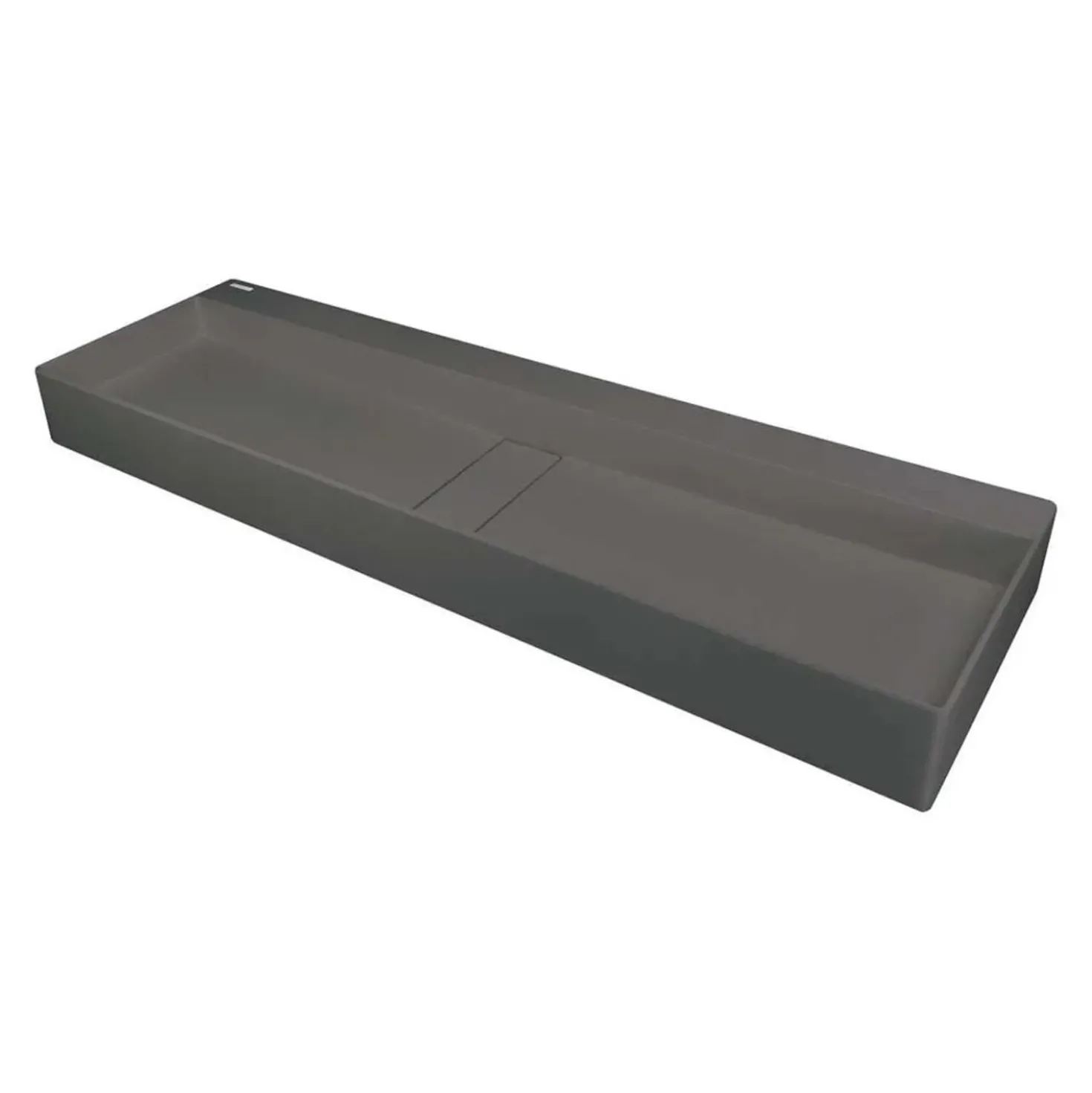 Lavabo da appoggio ceramica Placetas Idrostile 400x150 mm antracite met