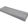 Lavabo da appoggio ceramica Placetas Idrostile 400x150 mm Grigio met