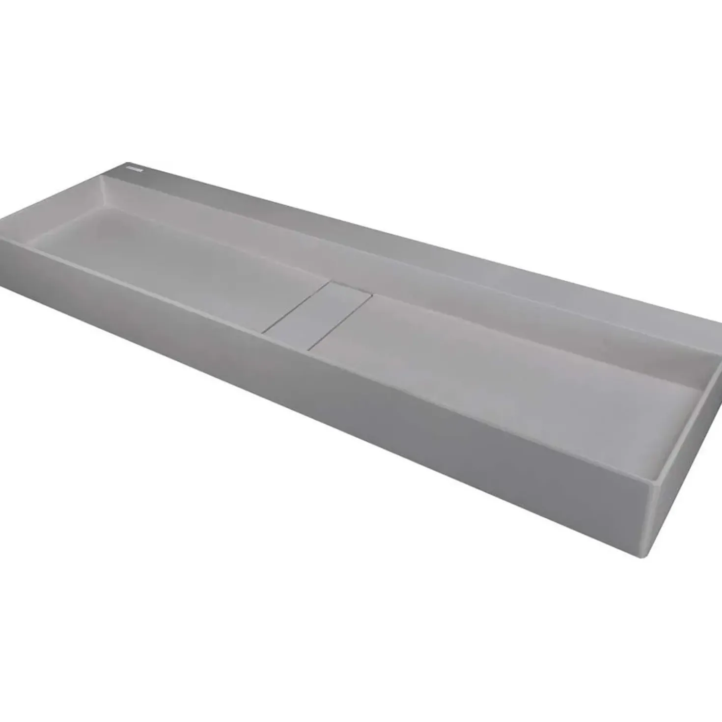 Lavabo da appoggio ceramica Placetas Idrostile 400x150 mm Grigio met