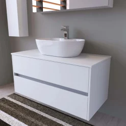 Lavabo da appoggio Cielo 60 in ceramica 60x42x17 cm bianco