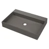 Lavabo da appoggio design Puerto Padre Idrostile 400x100 mm antracite met