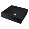 Lavabo da appoggio granito Puerto Padre Idrostile Active-Cover 400x400 mm nero