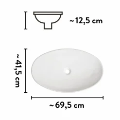 Lavabo da appoggio OBI Samar rotondo (HxL) 70 x 42 cm