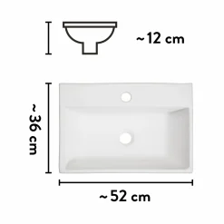 Lavabo da appoggio OBI Tamega (HxL) 52 x 36 cm