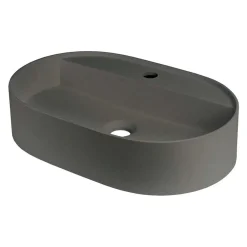 Lavabo da appoggio ovale Limonar Idrostile copripiletta 400x120 mm nero