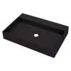 Lavabo da appoggio Puerto Padre Idrostile foro rubinetto 400x100 mm nero
