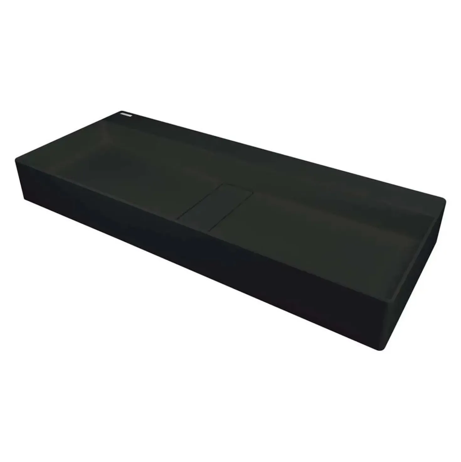 Lavabo da appoggio rett Placetas Idrostile copripiletta 400x120 mm nero