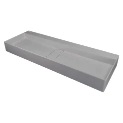 Lavabo da appoggio rett Placetas Idrostile copripiletta 400x120 mm Grig met