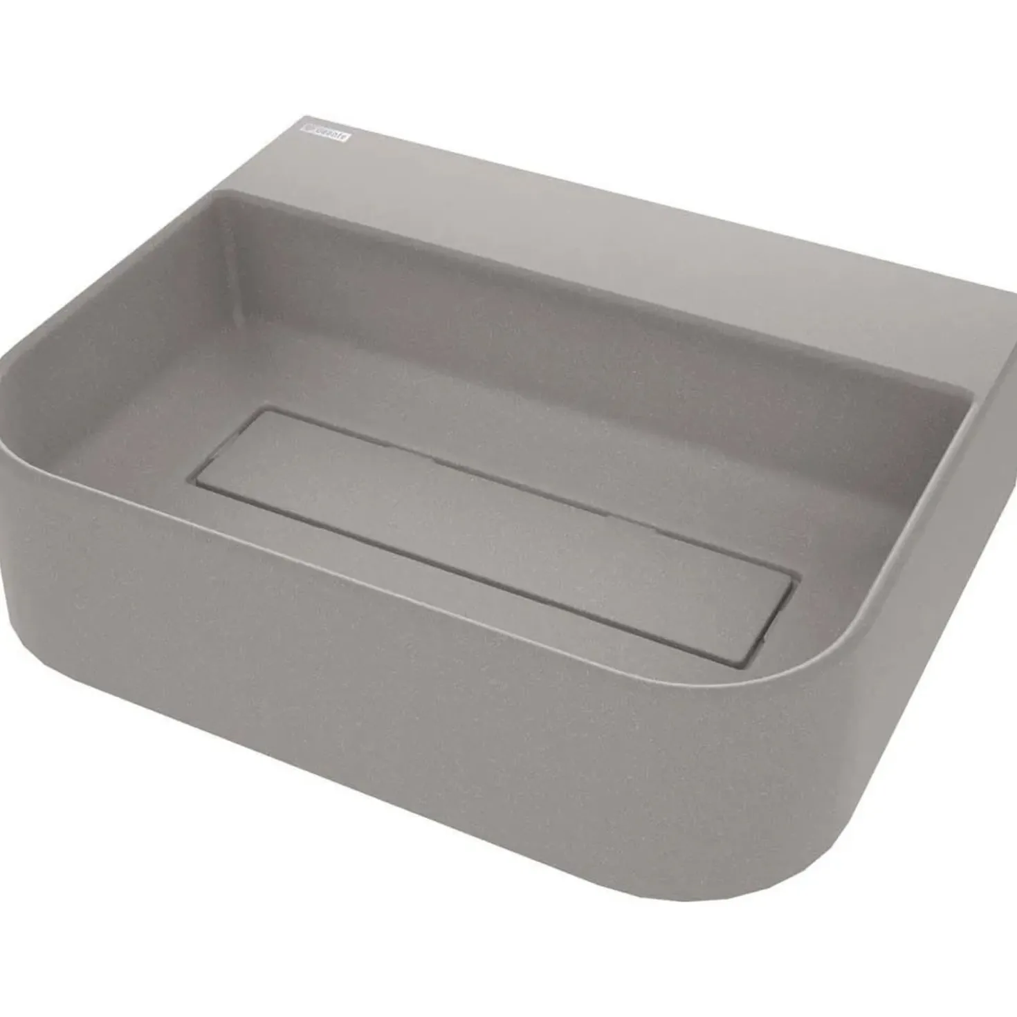 Lavabo da appoggio rotondo Rodas Idrostile foro e copripiletta Grigio met