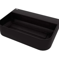 Lavabo da appoggio rotondo Rodas Idrostile foro e copripiletta Nero