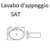 Lavabo da appoggio Sat 52 in ceramica 52x43x14 cm bianco