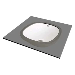 Lavabo da incasso ceramica Batabanó Idrostile 380x192 mm Bianco